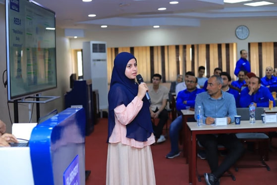 During competition presentation day